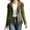 Army Green, variant on Miqool Womens Faux Suede Fringe Jacket Casual Long Sleeve Lapel Collar Button Down Jacket Vintage Cowgirl Style Western Coat
