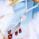 thumbnail image 3 of Bling Heart Diamond Car Accessories, Crystal Car Rear View Mirror Charms, Lucky Hanging Interior Ornament Pendant (9.8 pulgadas, rojo) JAMW Sencillez, 3 of 5