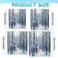 thumbnail image 2 of Winter Forest Shower Curtain Snow Covered Forest Trees Pathway Nature Scene Shower Curtains White Snowmans Waterproof Bath Curtains for Bathroom Decor 59.06in, 2 of 8