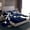 Blue D, variant on Feelyou Est Football Sleep Bed Sheets, Monogrammed V Blue King Sheets, 4pcs