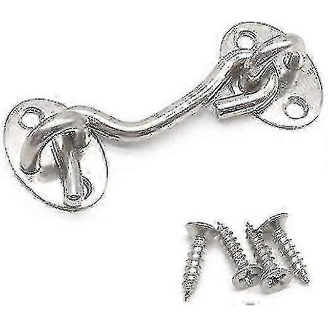 3in Gate Hook, Stainless Steel Cabin Hook And Eye Latch Lock For Shed Door Window