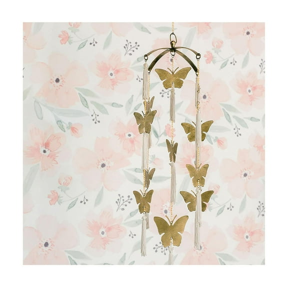 Handcrafted Brass Mobile for Nursery, Girl Decor, 6x6x36