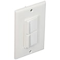 thumbnail image 1 of Dos interruptores basculantes con conexión a tierra Leviton Decora 5679-W con placa, 1 of 1
