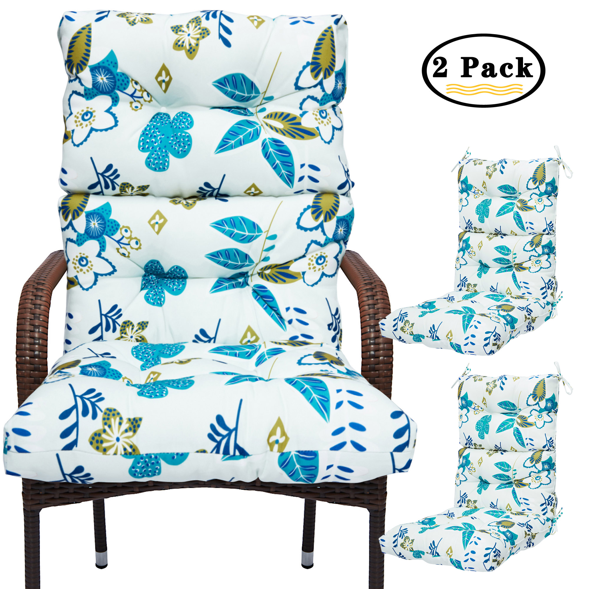 SAYFUT Rocking Chair Cushions and Pads, Back and Seat Cushion for Outdoor, Patio chair, Office chair, Desk chair, Dining chairs, Kitchen chair, Lounge chair - image 2 of 6