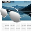 thumbnail image 7 of Joopin Pilot Lightweight UV400 Protection Unisex Metal Frame Polarized Sunglasses, Silver, 7 of 7