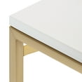 thumbnail image 5 of Kate and Laurel Ascott Modern Glam Rectangle Floating Shelf, 36 x 12, White and Gold, Versatile 2-Tier Wide Wall Shelf for Living Room or Bedroom Display or Storage, 5 of 8