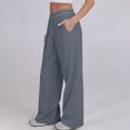 thumbnail image 3 of Flowy Wide Leg Quick Dry Pants for Women High Waisted Athletic Casual Workout Trousers with Pockets, 3 of 6