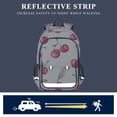 thumbnail image 5 of FORMRS Unisex School Backpack 17" Student Travel Bag with Laptop Compartment, Red Cherry, 5 of 7