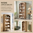 thumbnail image 6 of SinCiDo Tall Arched Bathroom Storage Cabinet with Adjustable Shelves, 5-Tier Bathroom Cabinet for Bathroom, Kitchen, Living Room, Natural, 6 of 7