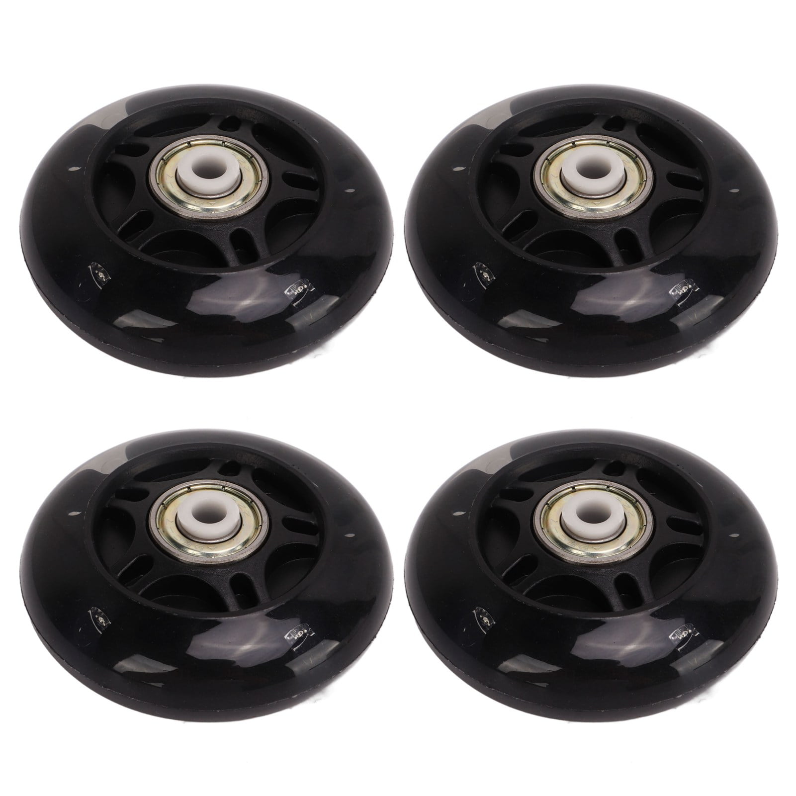 Inline Skate Flash Wheel, PU Rubber Steel Black Skate Wheels For