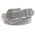 thumbnail image 2 of Kids Western Cowgirl Cowboy Rhinestone Strip Bling Leather Belt, 2 of 3