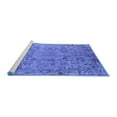 thumbnail image 2 of Ahgly Company Machine Washable Indoor Rectangle Oriental Blue Industrial Area Rugs, 4' x 6', 2 of 4