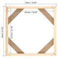 thumbnail image 2 of Unique Bargains Canvas Stretcher Bars Kit, 22x20 Inch Rectangle Solid Wood Frame for Paint, Prints, Oil Paintings, Wood Color, 2 of 5