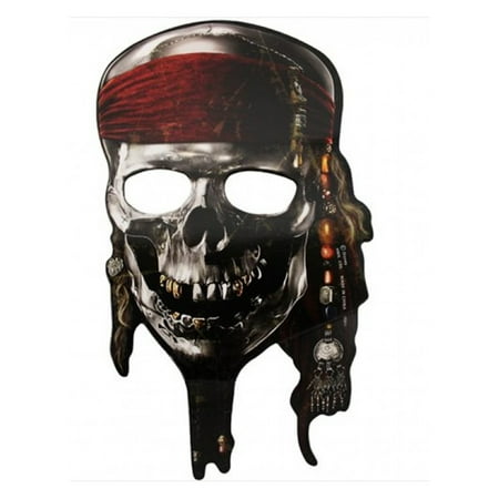 Various Pirates of the Caribbean Paper Masks, Skull, 8 Count