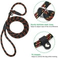 thumbnail image 3 of QUMENEY 2PCS Durable Dog Slip Rope Leash, 5 FT Dog Training Leash, Strong Slip Lead, Standard Adjustable Pet Slipknot Nylon Leash for Small Medium Dogs(10-80 lb) (Blue+Black), 3 of 7