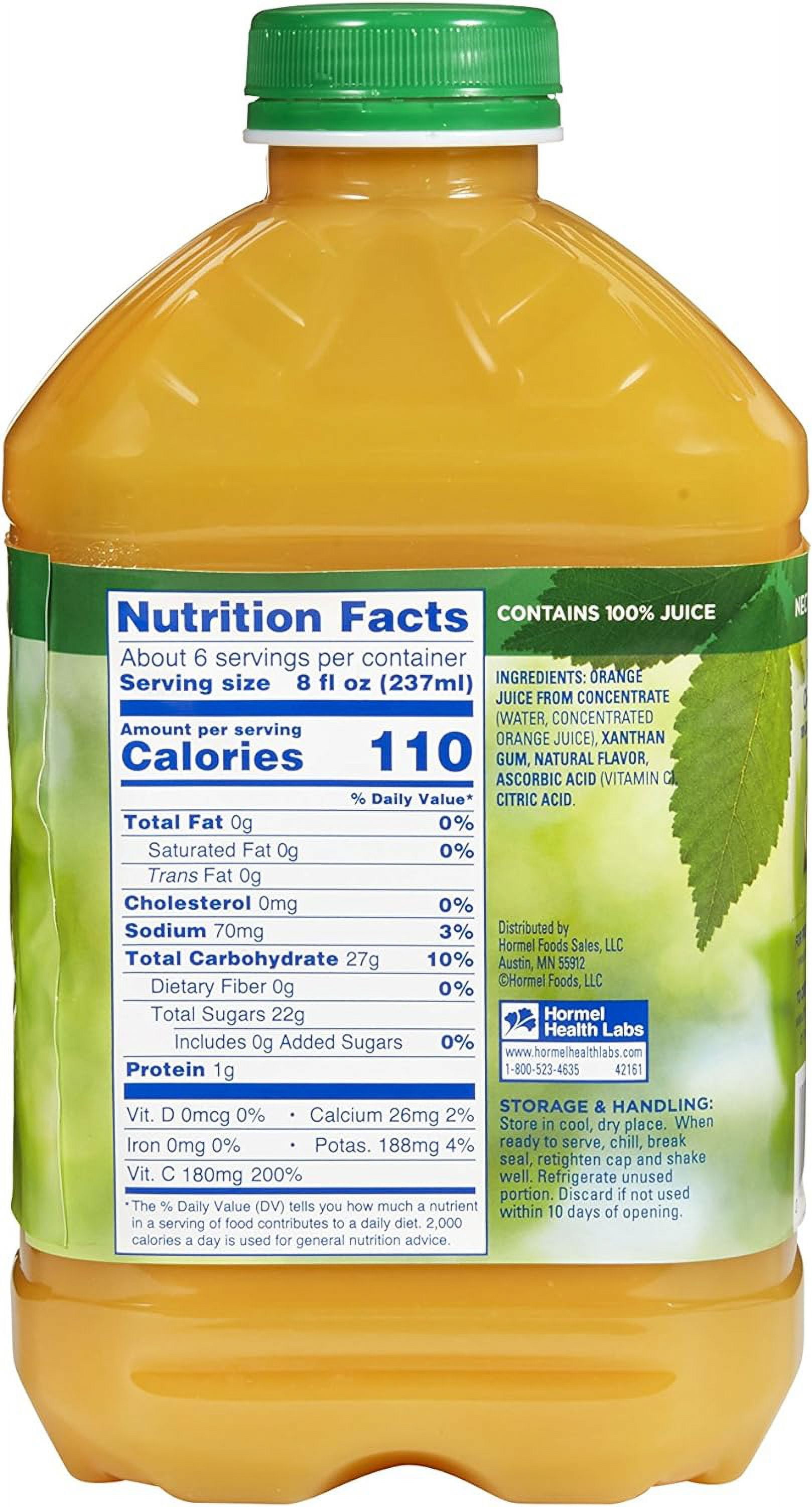 Thick & Easy Clear Thickened Orange Juice, Nectar Consistency, 46 Ounce (Pack of 6)