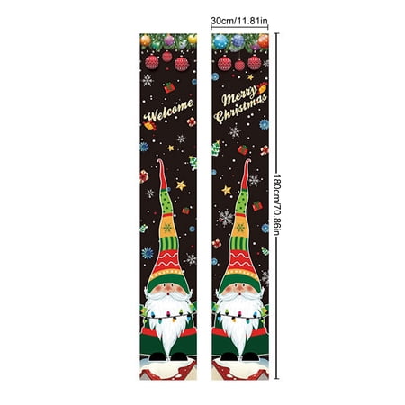 Christmas Door Banner Decorations  15 Styles Welcome Happy Christmas Porch Sign  Outdoor Banner Hanging Decor for Winter Xmas Holiday Party Supplies
