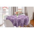 thumbnail image 1 of Oriental Round Tablecloth, Monochrome Design Folkloric Motif Illustration, Circle Table Cloth Cover for Dining Room Kitchen Decor, 60", Pastel Purple Mauve, by Ambesonne, 1 of 1