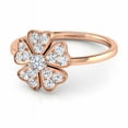 thumbnail image 6 of HeartsAndYou 2ct Round Cut Moissanite Nature Inspired Floral Engagement Ring for Women 18k Rose Gold over Silver, 6 of 7
