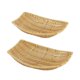 thumbnail image 1 of 3pc Handmade Imitation Rattan Snacks Storage Container Decorative Woven Basket Ship Shaped Kitchen Bread Fruit Tray, 1 of 4