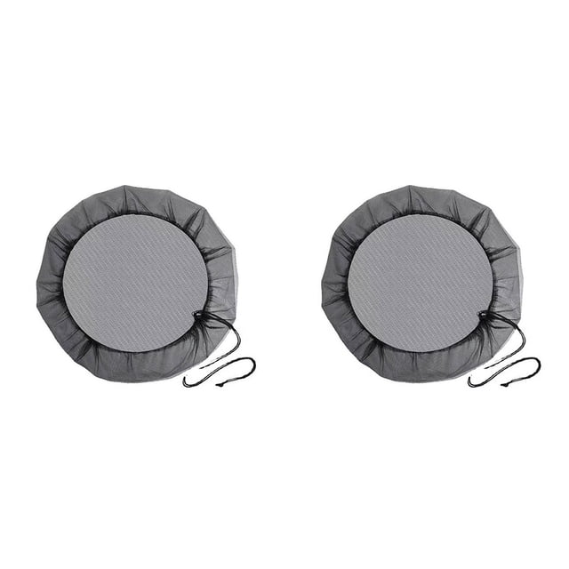 2X Mesh Cover for Rain Barrel with Drawstring,Rain Collection Barrels Netting Screen to Keep Leaves and Debris Out