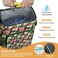 thumbnail image 4 of Exotic Floral Insulated Cooler Backpack, Leakproof Lunch Bag with Tropical Flower Pattern for Hiking and Beach, 4 of 6