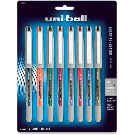 Uni-Ball, SAN1734916, Needle Vision Soft Grip Pens, 8 / Pack