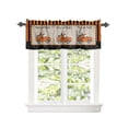 thumbnail image 3 of Orange Truck Pumpkin Lamp Stripes Stars Halloween Window Treatment Panel for Living Room Bathroom BedroomGhost Vintage Linen Window Treatment Drapes for Bedroom Laundry Room Farmhouse 54x18in, 3 of 7