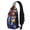 Black-16, variant on Modern Lemon Sling Backpack with Cute Floral and Fruit Patterns – Durable Crossbody Bag Featuring Adjustable Strap, Breathable Back, Secure Zippers, Ideal for Summer, Travel, and Daily Use