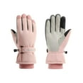 thumbnail image 1 of Guantes de invierno con forro polar, gruesos, resistentes al viento y al frío, con agarre para pantallas táctiles, para mantener las manos calientes al aire libre, 1 of 6
