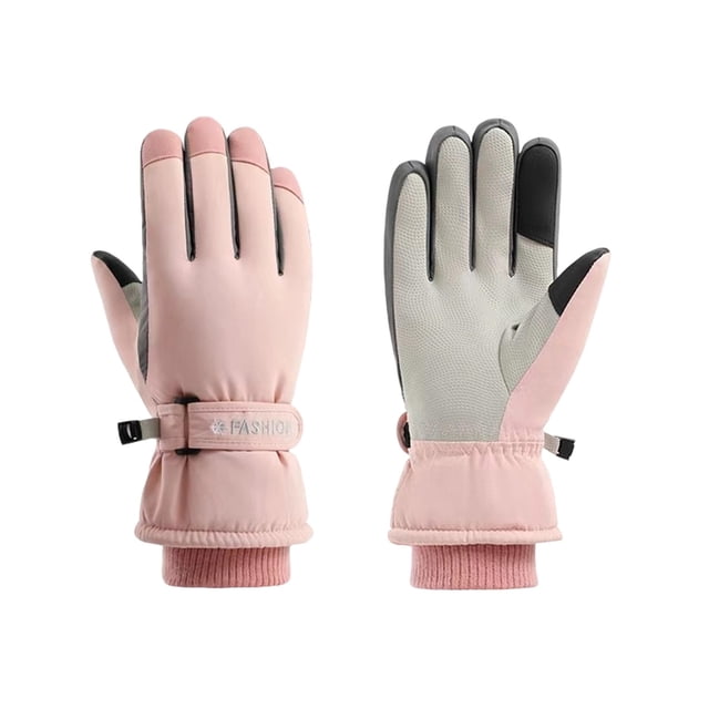 Guantes de invierno con forro polar, gruesos, resistentes al viento y al frío, con agarre para pantallas táctiles, para mantener las manos calientes al aire libre