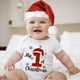 thumbnail image 1 of Body para bebé con estampado de ciervo y Papá Noel para el primer cumpleaños de mi bebé, monos para recién nacidos, trajes para fiesta de Navidad para bebés, ropa para niñas y niños, 1 of 5