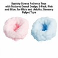 thumbnail image 2 of Squishy Relaxation Toys with Textured Donut Design, 2-Pack, Pink and Blue, for Kids and Adults, Sensory Squeeze Toys, 2 of 3