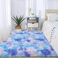 thumbnail image 7 of YJ.GWL Soft Shaggy Area Rug, Purple and Blue, 3" x 5", 7 of 7