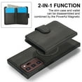 thumbnail image 4 of Decase for Samsung Galaxy Note 20 Ultra Flip PU Leather Back Cover with 2-in-1 Detachable Magnetic Wallet with 5 Card Slots Compatible Mag-Safe and RFlD Blocking Kickstand & Wireless Charging,Black, 4 of 6