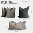 thumbnail image 3 of Set x6 Cojines Decorativos Sala Almohadas Decoracion Hogar, 3 of 7