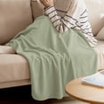 thumbnail image 4 of Throw Blanket for Couch Sage Green Soft Fleece Flannel Blankets Cozy Lightweight Blanket for Home Sofa Living Room Spring Green Solid Color Bed Throws 30" x 40", 4 of 9