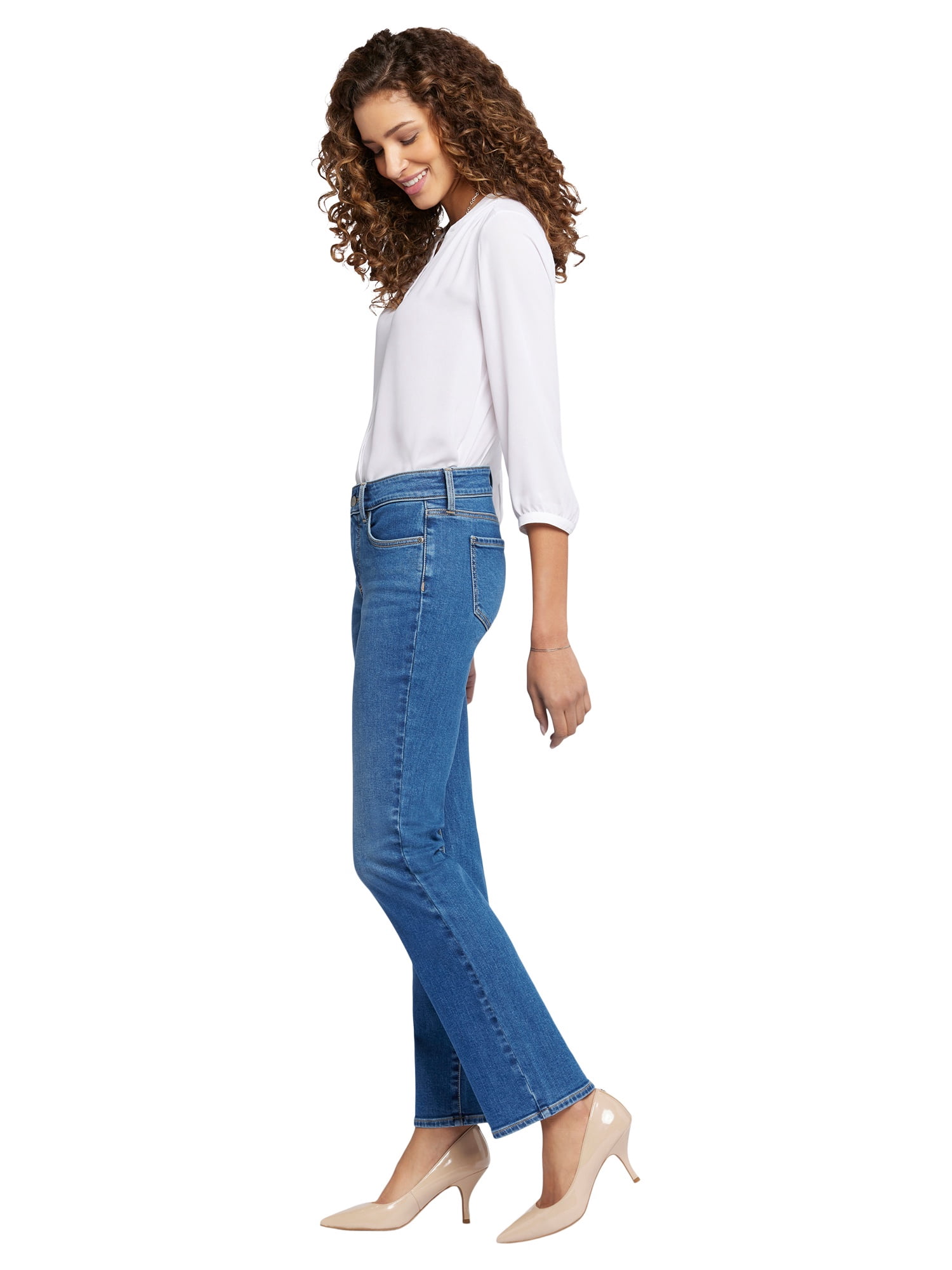 NYDJ Women’s, Women’s Petite, and Women’s Plus Marilyn Straight Jean, Sizes 2-24, featuring Lift Tuck® Technology
