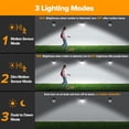 thumbnail image 6 of Outdoor Solar Security Spotlight, 240 LEDs 3000 Lumens, Motion Sensor, Remote Control, 3 Lighting Modes, 5m Cable, Waterproof for Porch, Patio, Garage, Garden  Eaves, 6 of 11