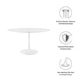 thumbnail image 4 of Maklaine Contemporary 47" Round Artificial Marble Dining Table in White, 4 of 7