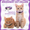 thumbnail image 3 of shuaien 10 Pcs Breakaway Cat Collars with Bell, Puppy Id Collars, Moons Stars Cute Kitty Adjustable Safe Kitten Collars with Pendant Glow in The Dark, 3 of 5