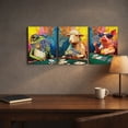 thumbnail image 3 of Artiluxy Funny Animal Poker Wall Art Set of 3 – 12×16in Humorous Canvas Prints Featuring Frog, Sheep & Pig – Quirky Card Game Wall Decor for Living Room, Game Room or Man Cave, Ready to Hang, 3 of 5