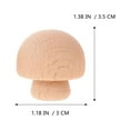 thumbnail image 2 of 3 Pcs Graffiti DIY Wooden Mushroom Ornaments Toy Decor Child Brown, 2 of 8
