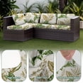 thumbnail image 4 of TOPCHANCES 8 Pcs Patio Stretch Sofa Cushion Covers Outdoor Cushion Covers Replacement with Elastic Bottom, Couch Slipcover Sofa Seat Covers Patio Furniture Protector, Leaves, 4 of 25