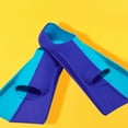 thumbnail image 4 of 2pcs Blue Silicone Swim Fins Comfortable Professional Non Slip for Diving Breaststroke, 4 of 8