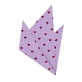 thumbnail image 2 of Jacob Alexander Men's Happy Valentine's Day Grid Hearts Pattern Pocket Square Handkerchief Hanky - Lavender, 2 of 4