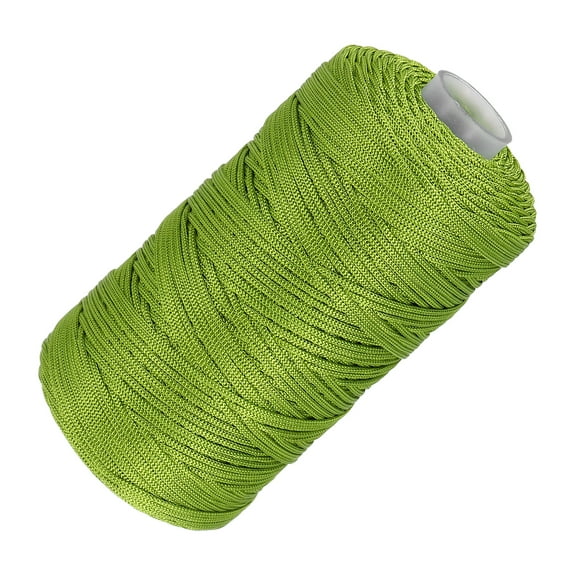 Uxcell Nylon String Cord 1.5mm x 218 Yards Macrame Rope Braided Thread Twine for Jewelry Making, Green