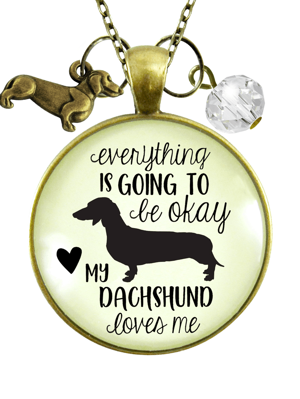 Dachshund Exceptional Gift Dog Crystal Necklace Pendant Collection