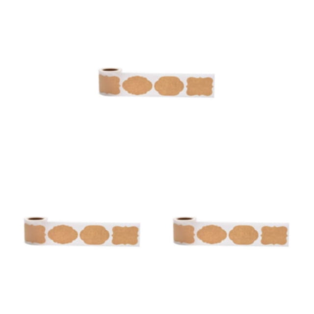 Billuyoard 1 rollo de papel autoadhesivo etiqueta geométrica exquisita escribible hogar cocina artículos de tocador tarro de especias bolsa tipo Type1 NO1