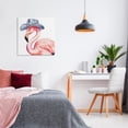 thumbnail image 2 of Stupell Industries Disco Hat on Flamingo Animals Painting Wrapped Canvas Canvas Art Print Wall Art, 30 x 30, 2 of 7